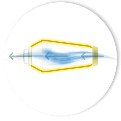 Inhalationskammer aus antistatischem Material